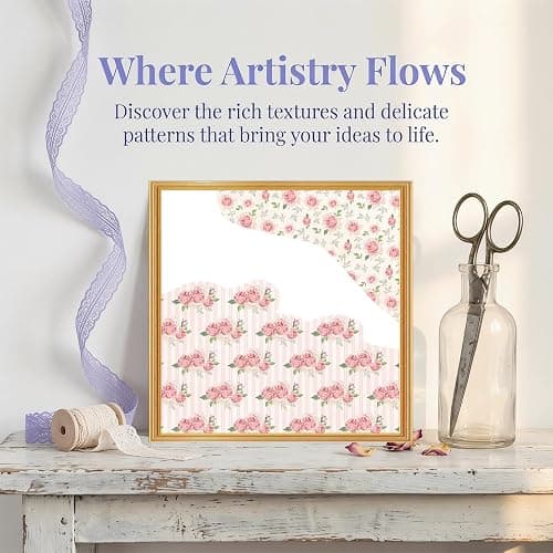 36 Blatt Scrapbook Papier Blumen Muster – Vintage Scrapbooking Papier 15x15cm, Dekorpapier mit Blumenmotiv für Journal, Fotoalbum & Decoupage, Bastelpapier für DIY & Craft-Projekte thumbnail 7