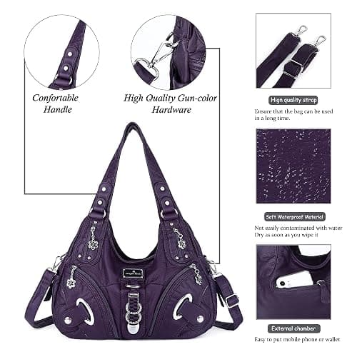 Angelkiss Hobo Purses and handbags for Women Satchel Handbag Women Purses Large Daily Shoulder Bags thumbnail 5