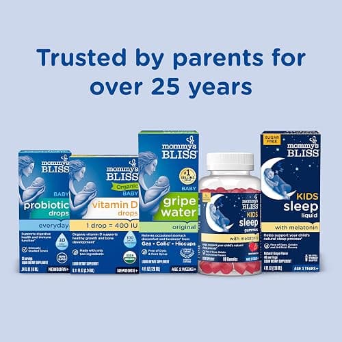 Mommy's Bliss, Bottle, Mommy's Bliss Night Time Gripe Water for Baby's Tummy Trouble - Relieves Occasional Infant Stomach Discomfort from Gas, Colic, Fussiness, Hiccups , 4 Fl Oz thumbnail 8
