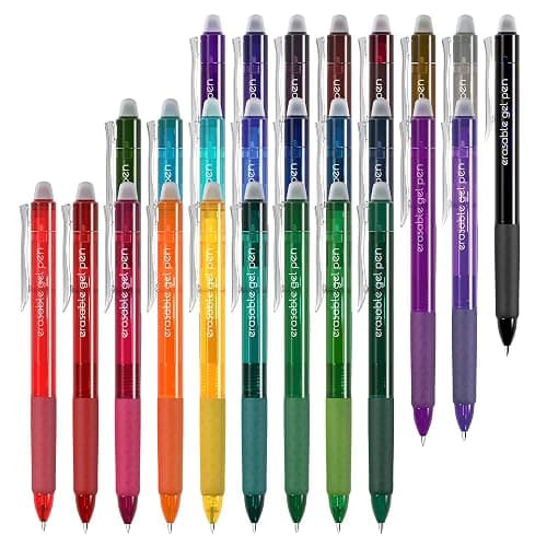 Vanstek 26 Colors Erasable Gel Pens, Retractable Erasable Pens Clicker, Fine Point(0.7), Make Mistakes Disappear, Premium Comfort Grip for Drawing Writing Planner and School Supplies - Image 1