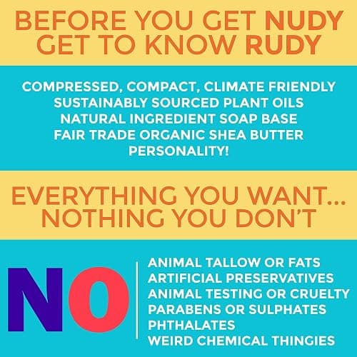 Nudy Rudy Mad Marshmallow Soap Bar Puck, Made with Organic Shea Butter and Rose Hip Oil, Triple Milled Bar, No Harsh Ingredients, All Skin Types, 4.2 oz, Made in Australia thumbnail 6