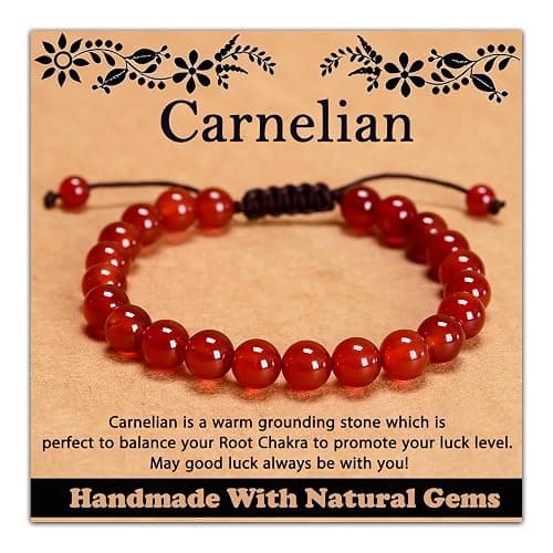CHCCOYE 468Handmade Adjustable Natural Gemstone Crystal Bracelet Healing Power Energy Inspirational Gifts with Card for Unisex - Image 1