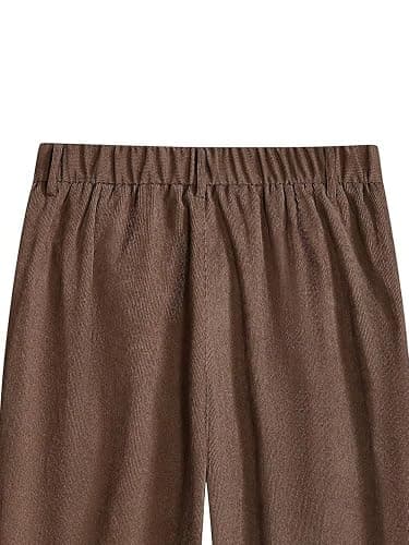 Floerns Men's Slant Pocket Tailored Pants Work Office Fold Pleated Trousers thumbnail 5