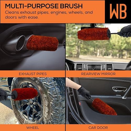 Suds Lab WB Premium Microfiber Detailing Wheel Brush for All Vehicle Types – 17.7" Ultra-Soft and Scratch-Free Reusable Rim, Wheel, and Tire Brush for Deep Cleaning thumbnail 4