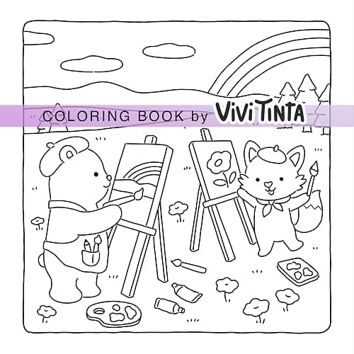 Fuzzy Friends: Super Cute Coloring Book for Adults and Teens Featuring Adorable Animals Characters (Fuzzy Friends Coloring) thumbnail 6