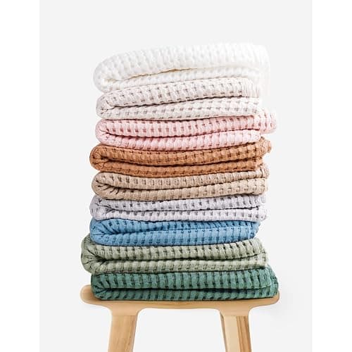 Konssy Waffle Baby Blanket - Soft & Cozy Nursery Swaddle Blanket, Lightweight Toddler Throw for Boys & Girls, Ideal for Wrapping (Oat) thumbnail 7