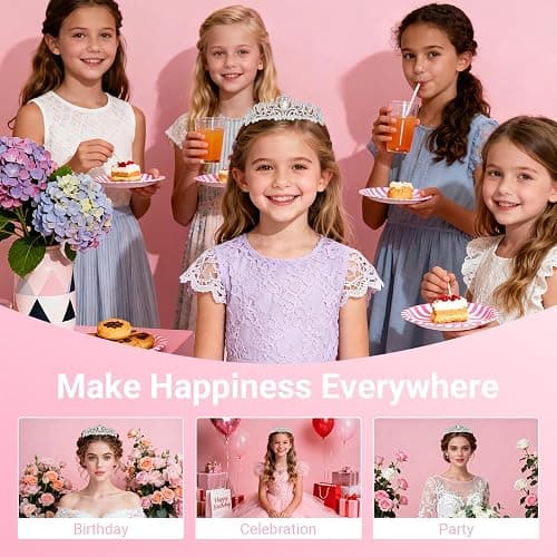 Papoopy Tiara Crown for Women, Queen Tiaras for Bridal, Birthday, Prom, Quinceanera, Pageant, Party, Wedding thumbnail 6
