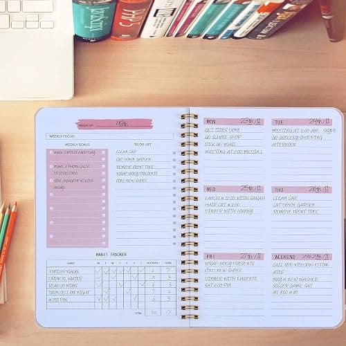 Weekly Planner Undated Planner Book with To-Do List,Weely Goals,Habit Tracker, 5.7"X 8" Inch for 52 Weeks Planning Pink for Women thumbnail 2