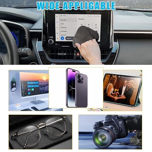 Ohleats Car Screen Cleaner, Microfiber Auto Screen Cleaning Pad, Foldable Touch Screen Cleaner Cloth for Vehicle Dashboard LCD Display, Interior Car Accessories thumbnail 6