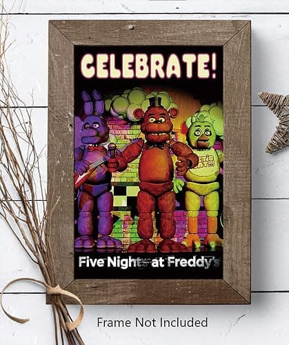 FatCat Wall Graphics Five Nights at Freddy's Wall Poster - Unframed Matte 12 x 18 inch (30cm x 46cm) - Red, Yellow, Blue Cartoon - Bedroom, Living Room thumbnail 4