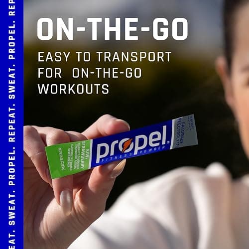 Propel Electrolyte Enhanced Water Drink Mix Powder Packets, 4 Flavor Variety Pack, Zero Calorie & Zero Sugar Hydration with Electrolytes and Vitamins C & E (50 Packets) - 4-Flavor Variety Pack - 10 Servings (Pack of 5) thumbnail 3