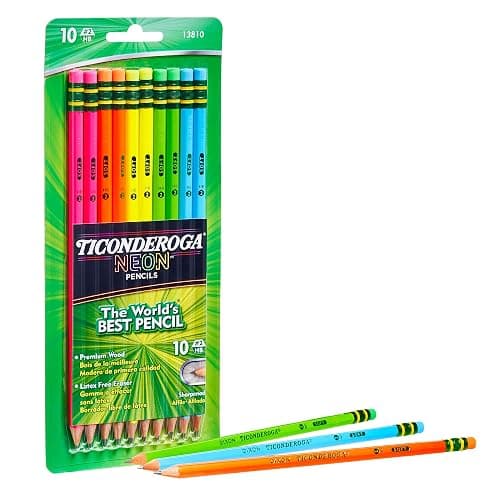 Dixon® Neon Colored Pencils, Assorted, Pack of 10 - Image 1