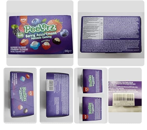 AMOS Peelerz Berry Assortment Peelable Gummy Sweets-240G | Interactive Peelable Berry Sweets Made with Real Fruit Juice. Perfect For Kids Party Bags, Gifting, and Family Movie Nights thumbnail 8