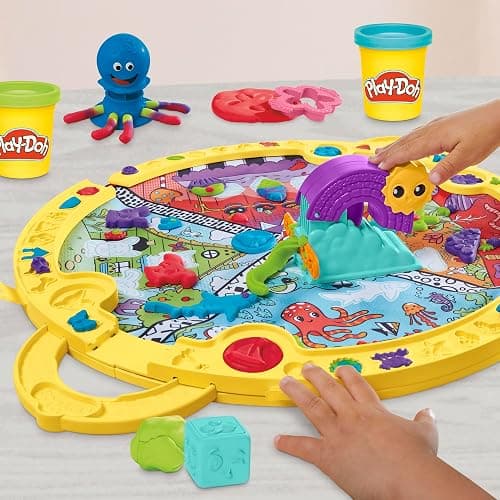Play-Doh Fold & Go Playmat Starter Set with 19 Accessories, Preschool Toys for 3 Year Old Girls & Boys & Up, Kids Arts & Crafts thumbnail 9