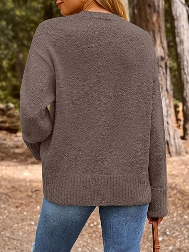 LILLUSORY Women's Oversized Sweaters Fuzzy Chunky Warm Pullover Sweater thumbnail 4