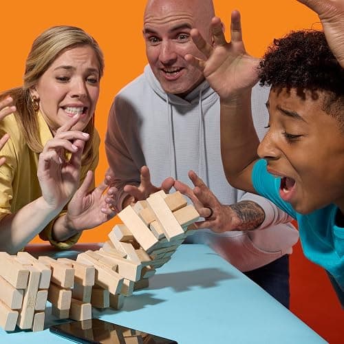 Hasbro Gaming, Jenga con Dado Digitale, Gioco di Impilamento, Ideale per Famiglia e Amici, per Bambini e Bambine dai 6 Anni in Su, Contiene 54 Mattoncini in Legno, per 1 o Più Giocatori thumbnail 5