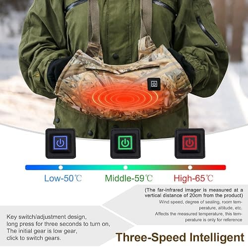 Heated Hand Muff, Electric Heating Hand Warmer Pouch, Suitable for Outdoor Hunting, Sports, Photography, Golf, Football in Cold Winter Keep Warmth (Batteries no Including) thumbnail 2