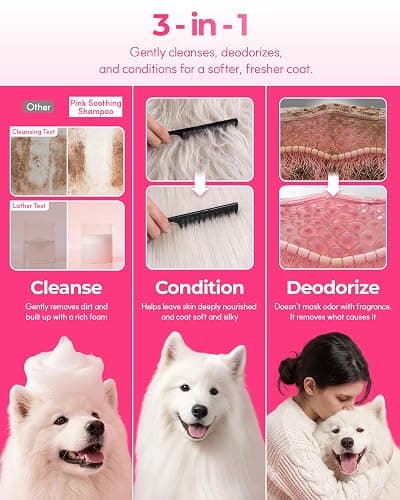 PETHROOM Pink Soothing Dog & Cat Shampoo and Conditioner for Dry Itchy Skin thumbnail 5
