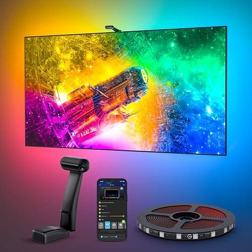Govee T2 Envisual avec Double Caméras, Rétroéclairage LED RGBIC Wi-FI 3,6m pour Téléviseurs 55-65 Pouces, Double Perles Lumineuses, s'adapte aux TV Ultra-Fins - Image 1