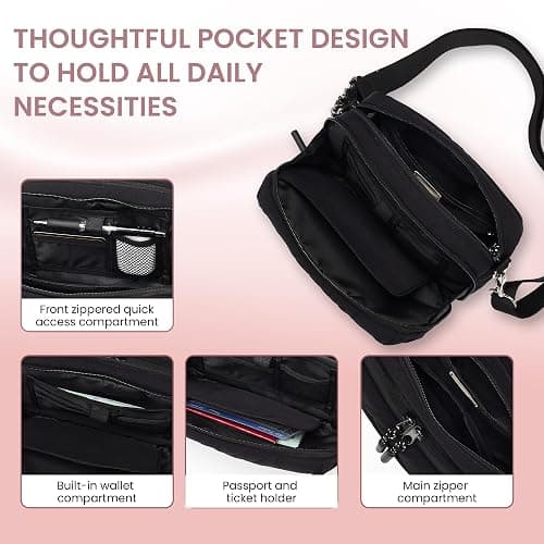 VONAL Small Crossbody Bags for Women Travel Purses Puffer Lightweight Nylon Quilted Puffy Bag Handbags with Multiple Pockets thumbnail 3