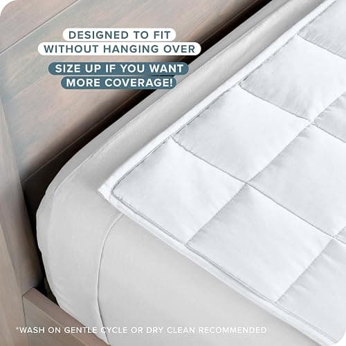 Bare Home Weighted Blanket Twin or Full Size 7lb (40" x 60") - All-Natural 100% Cotton - Premium Heavy Blanket Nontoxic Glass Beads (White, 40"x 60") thumbnail 4