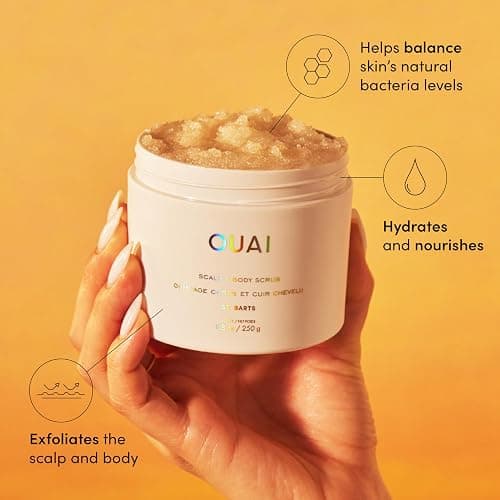 OUAI Scalp & Body Scrub, St. Barts - Exfoliating Body Scrub with Sugar & Coconut Oil Blend for Smooth, Moisturized Skin - Gentle Scalp Exfoliator for Removing Product Build Up (8.8 Oz) thumbnail 2
