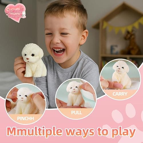 QCROAD SQUISHY Puppy Taba Dog Squishy - Ultra Soft Silicone Dog Squishy, Handmade Stress-Relief Toys for Kids & Adults, Non-Toxic Squeeze Toys for Relaxation & Sensory Play thumbnail 6