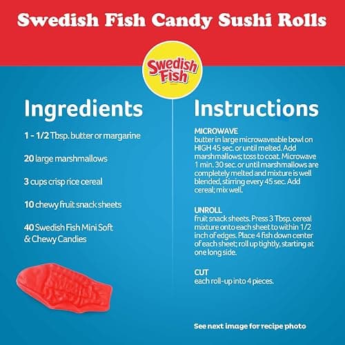 SWEDISH FISH Mini Soft & Chewy Candy, Bulk Candy, Family Size, 1.8 lb thumbnail 10