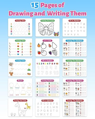 Benresive Montessori Busy Book for Toddlers 3-5, Preschool Learning Activities, Tracing Activity Coloring Books for Kids Ages 3-5, Educational Toys Gifts, Autism Sensory Travel Toys for Toddlers thumbnail 6