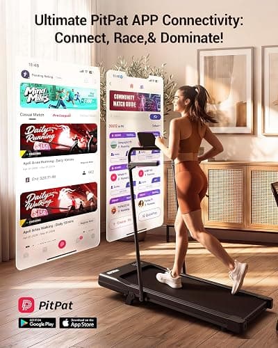 Superun Walking Pad with 6% Incline, Under Desk Treadmill, 3 in 1 Portable Treadmills for Home with Remote Control LED Display, 2.5 HP Quiet Mini Treadmill for Office Home Use, 300 Lbs Capacity thumbnail 6