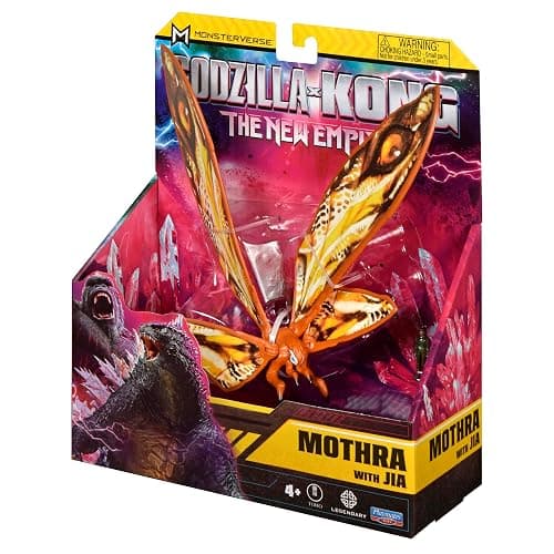 PlayMates Godzilla X Kong Monsterverse 6 Inch Action Figure Basic Series - Mothra with Jia thumbnail 6
