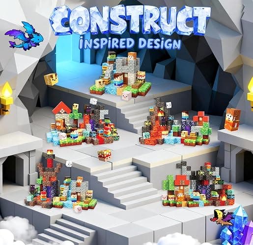 powerful xishan 200 PCS Magnetic Blocks, Magnetic Building Blocks Cubes, Dragon Magnet Toys for Kids Ages 3+, Magnet Blocks for Boys, Sensory Toy for STEM Learning Toys & Ideal Christmas Birthday Gift thumbnail 3