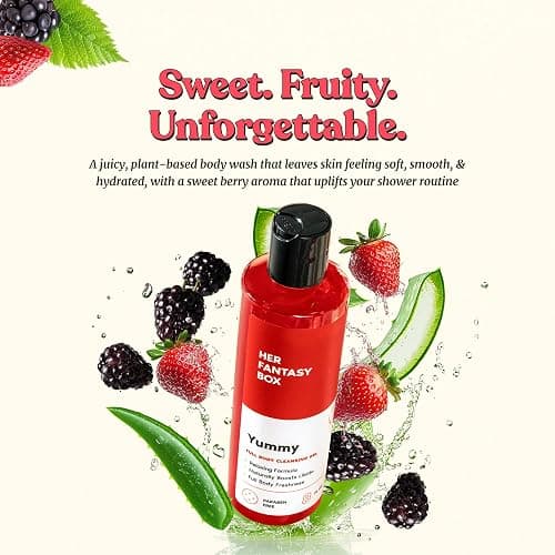 Her Fantasy Box Yummy | Body Wash - Indulgent, Luxurious Body Wash for Deep Cleansing, Moisturizing, and Nourishing Skin - Refreshing Scent for All Skin Types - 8 oz thumbnail 2