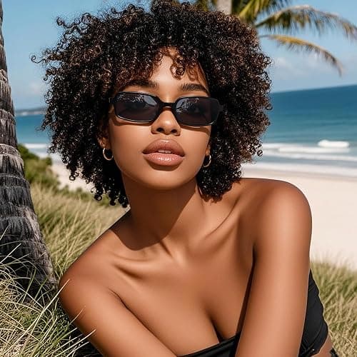 MASDUN Polarized Narrow Rectangle Sunglasses for Women Men Trendy Y2k Retro 90s Sun Glasses (3 Pack) thumbnail 2