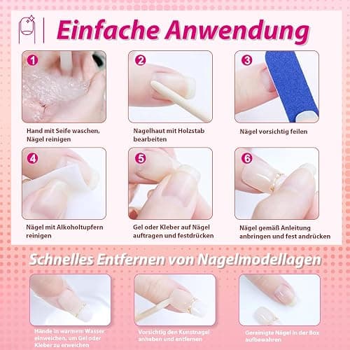 24 Stück Press on Nails Kurz, Oval Künstliche Nägel im Weiß-europäischen Flammenstil, French Nägel Zum Aufkleben, Glossy Mandel Kunstnägel Press on Nails mit Nagelkleber für Frauen (Silver flame, 24x) thumbnail 8
