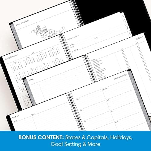 Blue Sky 2027 Weekly & Monthly Planner Calendar, 8.5"x11", Enterprise | January 2027 - December 2027, Flexible Cover, Durable Twin Wire Binding, Laminated Tabs, Storage Pocket thumbnail 5