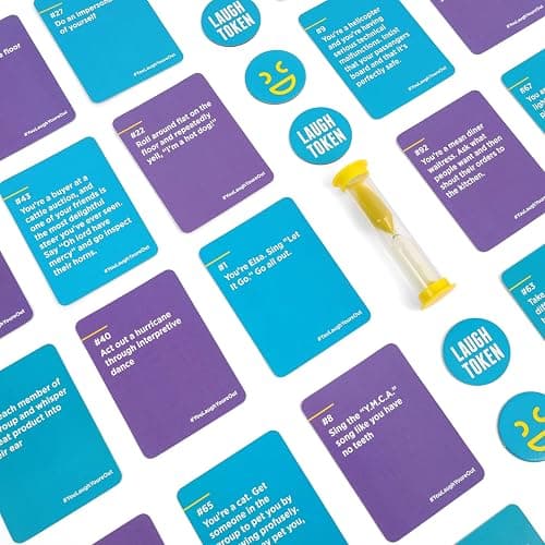 DSS Games You Laugh You're Out [Try Not to Laugh Family Card Game for Adults, Kids & Teens | White Elephant Gift for Adults | 125 Prompt Fun Cards for Family Game Nights & Parties Ages 14+] thumbnail 5