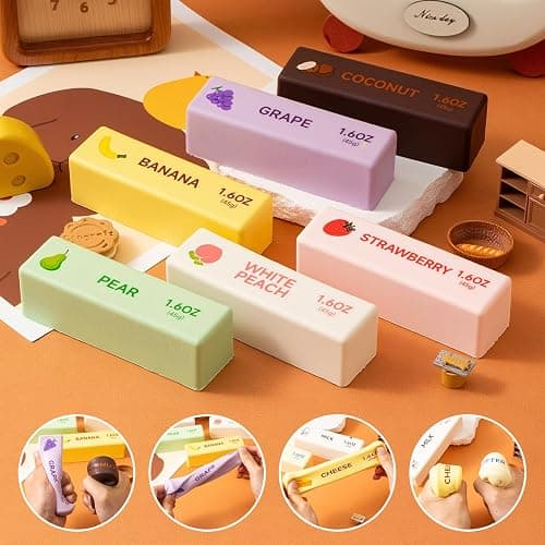 2 Pack Butter Squishy Toys, Slow Rising Squishy Toys for Kids & Adults, Soft Squeeze Fidget Toys, Sensory Stress Relief Toys, Cute Butter Toys for Desk, Party Favors & Gifts thumbnail 4