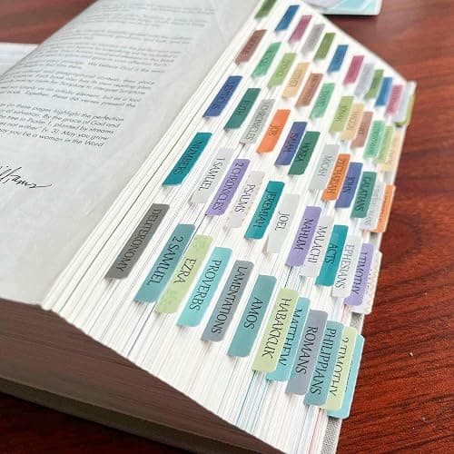 Laminated Bible Tabs, Reposition Large Print Stickers, Easy to Read and Apply Bible Tabs for Women and Man (Uniform) thumbnail 2