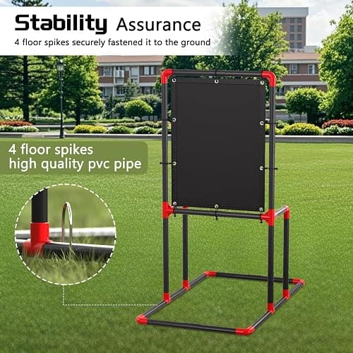 Baseball Strike Zone Target for Plastic Balls Compatible with Wiffle Ball and Blitzball Pitching Training Strike Zone Target Set Up and Assemble Easily thumbnail 5