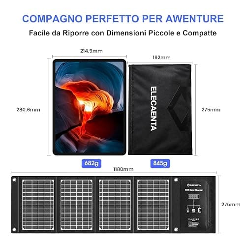 30W PD18W Caricatore Solare Portatile 3 Porte USB Pannello Fotovoltaico Pieghevole ETFE Impermeabile con Tipo C QC3.0 per Cellulare Tablet Powerbank Campeggio Emergenze All'aperto thumbnail 4