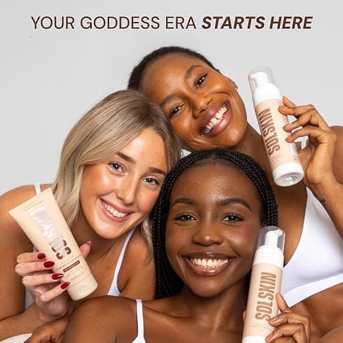 SOLSKIN Tanning Mousse with Hyaluronic Acid & Aloe for Natural Bronze Glow - Fast-drying Fake Tan, Moisturising Formula for Sensitive Skin, Streak-Free, Vegan & Cruelty-Free, 200ml (Medium Deep) thumbnail 9