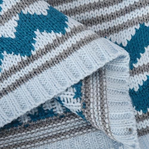 Womens Color Block Sweater Fuzzy Casual Chunky Warm Vintage Crewneck Thickened Knitted Pullover Sweater Trendy Outfit thumbnail 5