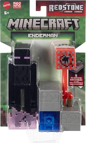 Mattel Minecraft Toys, Enderman Action Figure with Accessory & Redstone Building Piece, 3.25-inch Scale Collectible Set Inspired by Video Game thumbnail 6