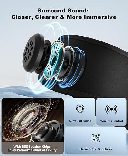 MUSICOZY Sleep Headphones Bluetooth 5.4 Headband, Sports Wireless Earphones Sweat Resistant Earbuds Sleeping Headphone with Ultra-Thin HD Stereo Speaker for Workout Running Cool Gadgets Unique Gifts thumbnail 3