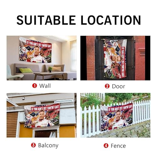 OOOYIY If You Ain't 1st First You're Last Flag College Flags 3×5 Feet Funny Poster Banner Wall Outdoor Hanging Flag with 4 Brass Grommets for College Dorm Room Decor thumbnail 6