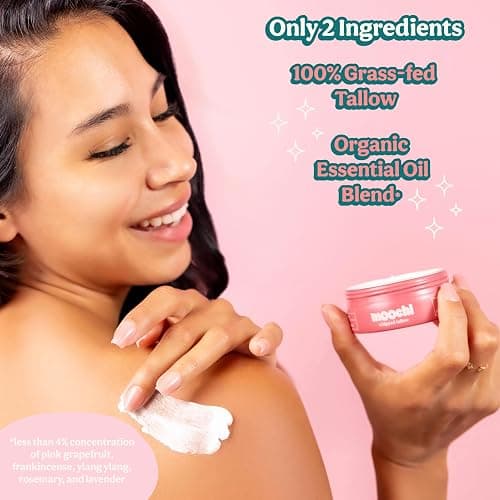moochi Beef Tallow for Skin – Organic 100% Grass-Fed Whipped Balm with Pink Grapefruit Essence, Natural Moisturizer Cream for Nourishing Skin Hydration thumbnail 6