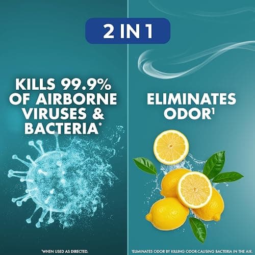 Lysol Air Sanitizer Spray with Bacterial Odor Eliminator for Home & Office, Sanitizing Air Spray, Air Freshener Alternative, Simple Fresh + Cotton Blossom + Lavender Sky, 10 oz (Pack of 3) thumbnail 3