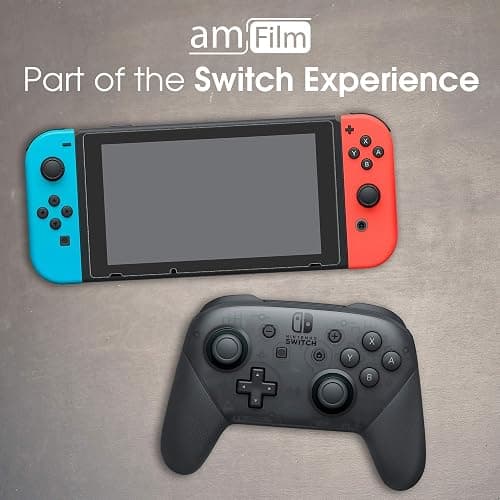 amFilm Tempered Glass Screen Protector for Nintendo Switch 2017 (2-Pack) thumbnail 3