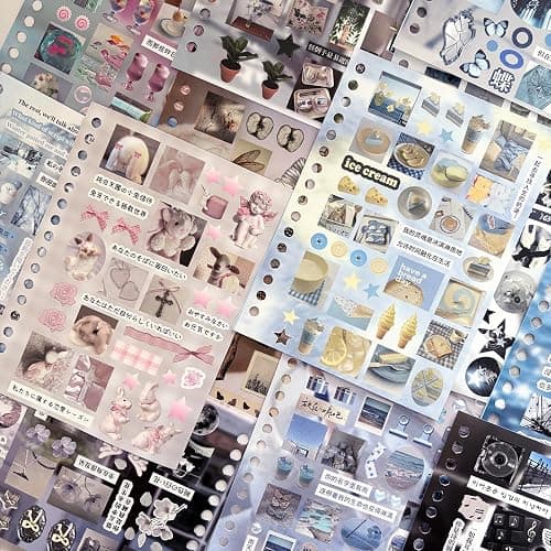 Japanese Stickers for Journaling Supplies,Scenery Japanese Sticker Book | 600+,30 Sheets Decorative Scenery Sentences Japanese Sticker Book for Scrapbooking,Junk Journal Supplies, DIY Crafts thumbnail 5